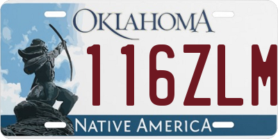 OK license plate 116ZLM