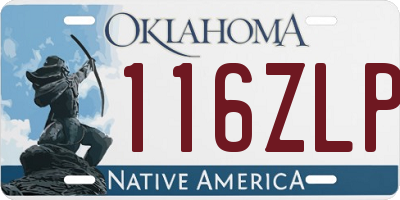 OK license plate 116ZLP