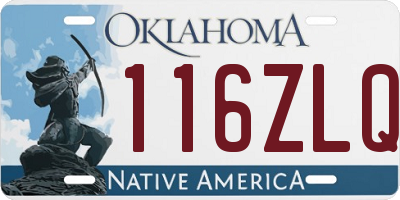 OK license plate 116ZLQ