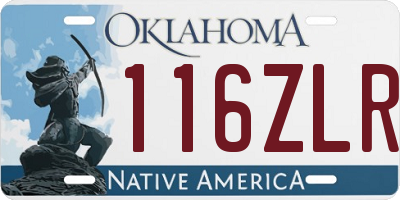 OK license plate 116ZLR