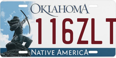 OK license plate 116ZLT