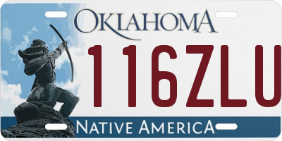 OK license plate 116ZLU
