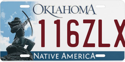 OK license plate 116ZLX