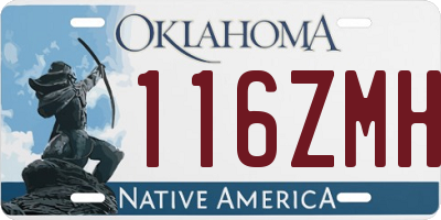 OK license plate 116ZMH