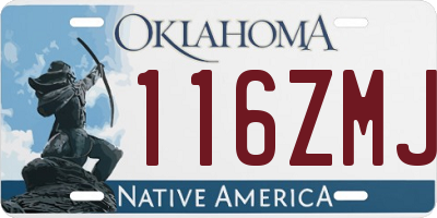 OK license plate 116ZMJ