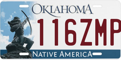 OK license plate 116ZMP