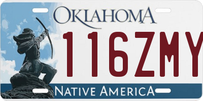 OK license plate 116ZMY