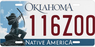 OK license plate 116ZOO