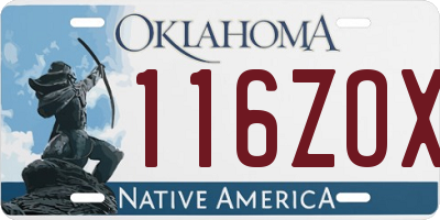 OK license plate 116ZOX