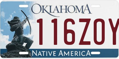 OK license plate 116ZOY