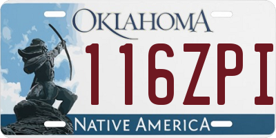 OK license plate 116ZPI