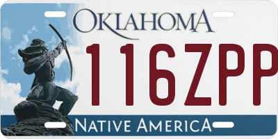 OK license plate 116ZPP