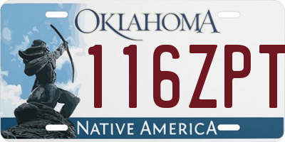 OK license plate 116ZPT
