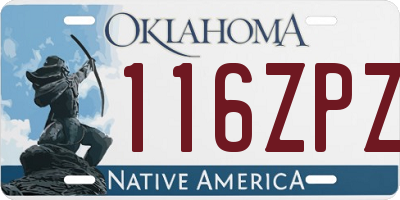 OK license plate 116ZPZ