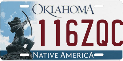 OK license plate 116ZQC