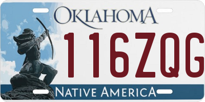 OK license plate 116ZQG