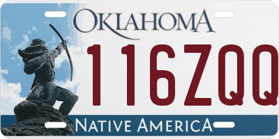 OK license plate 116ZQQ