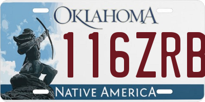OK license plate 116ZRB