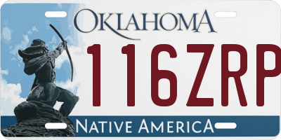 OK license plate 116ZRP