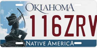 OK license plate 116ZRV