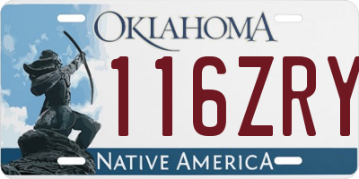 OK license plate 116ZRY