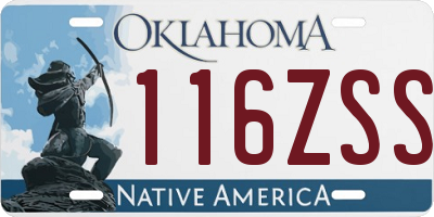 OK license plate 116ZSS