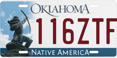 OK license plate 116ZTF