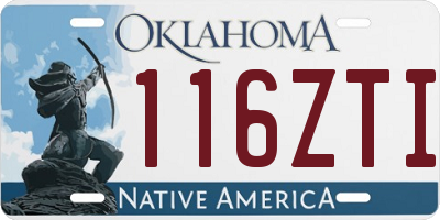 OK license plate 116ZTI