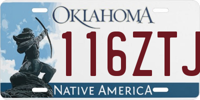 OK license plate 116ZTJ