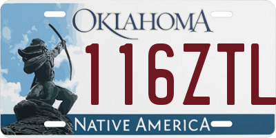 OK license plate 116ZTL