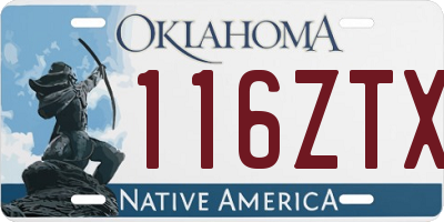 OK license plate 116ZTX