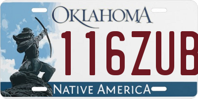 OK license plate 116ZUB