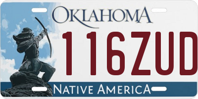 OK license plate 116ZUD