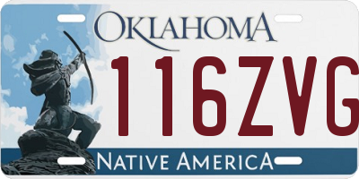 OK license plate 116ZVG