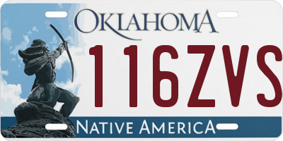 OK license plate 116ZVS