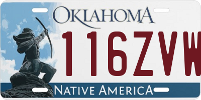 OK license plate 116ZVW