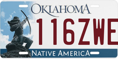 OK license plate 116ZWE