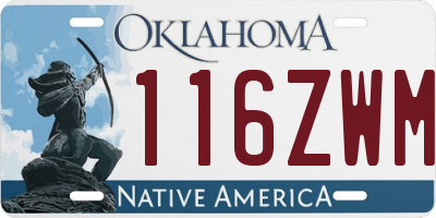 OK license plate 116ZWM