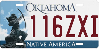 OK license plate 116ZXI