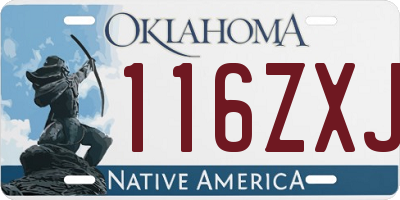 OK license plate 116ZXJ