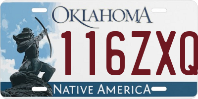 OK license plate 116ZXQ