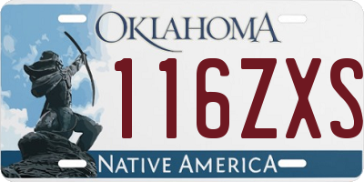OK license plate 116ZXS