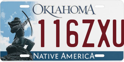 OK license plate 116ZXU