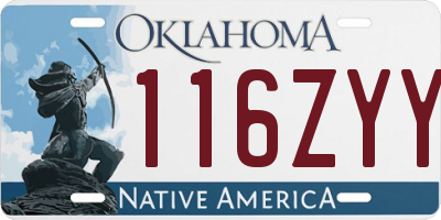 OK license plate 116ZYY