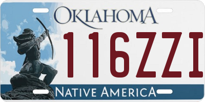 OK license plate 116ZZI