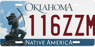 OK license plate 116ZZM