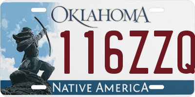 OK license plate 116ZZQ