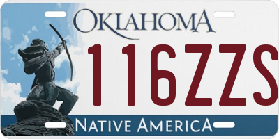 OK license plate 116ZZS