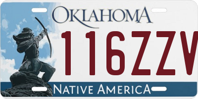 OK license plate 116ZZV