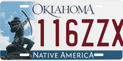 OK license plate 116ZZX